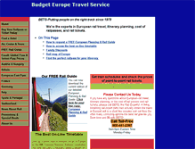 Tablet Screenshot of budgeteuropetravel.com